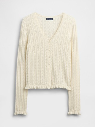 100% Cotton Pointelle Cardigan | Gap (US)