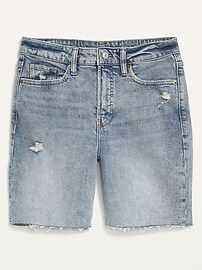 High-Waisted O.G. Straight Cut-Off Jean Shorts for Women -- 7-inch inseam | Old Navy (US)