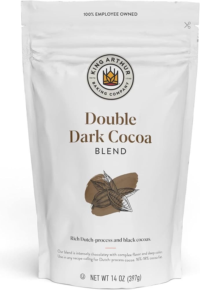 King Arthur Double Dark Cocoa Powder Blend, Perfect for Baking, 14oz | Amazon (US)