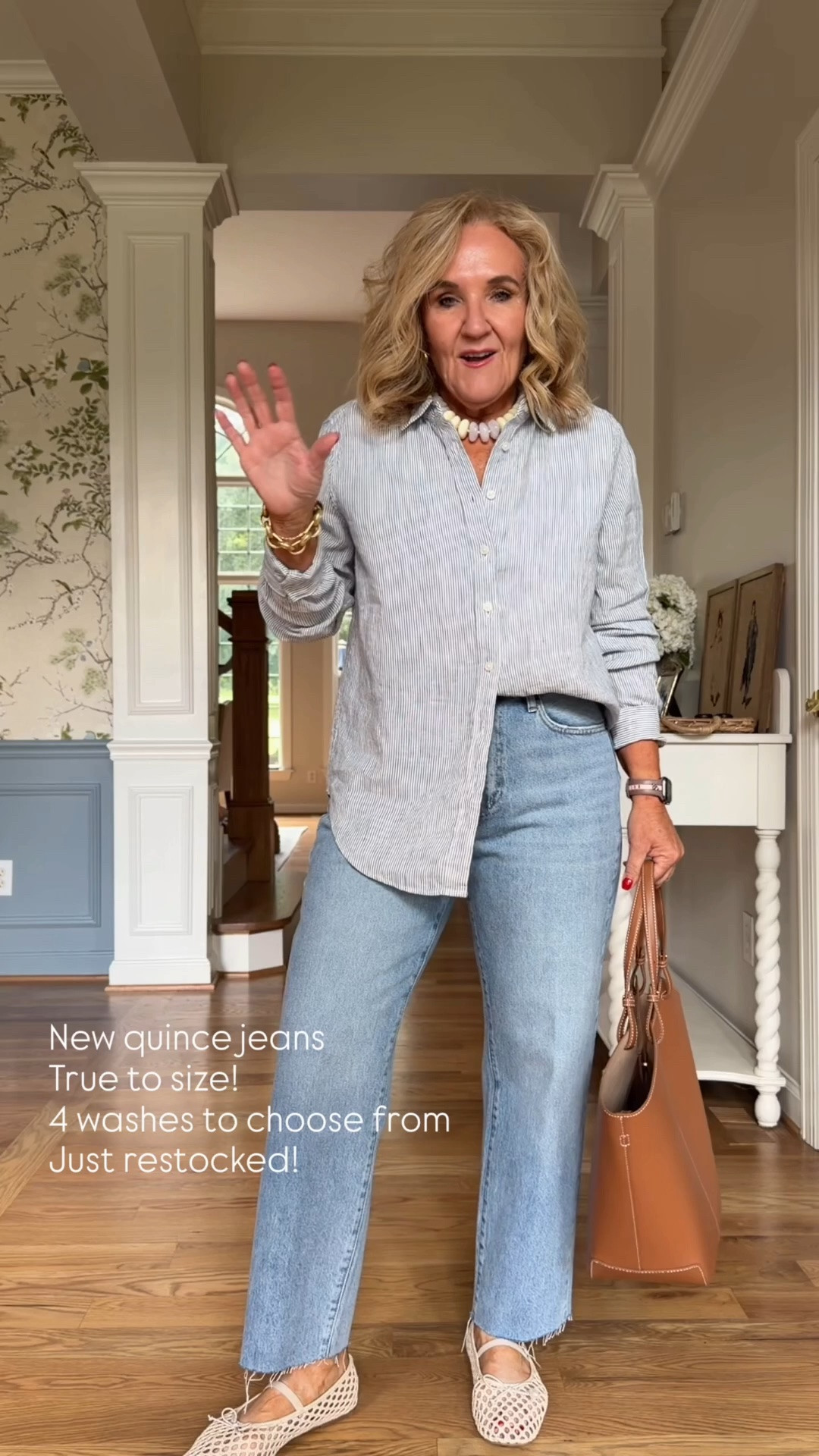 Two new pair of jeans I’ve heard so much about. They did not disappoint!

Bella rigid straight wearing size 29 short, Powder Blue raw hem 
These hold you in and really give a very smooth appearance

Bella stretch barrel jeans size 29 short, cool blue
Very comfortable and a subtle barrel

Linen pieces are still available with plenty of hot days ahead. Wearing a medium.

Striped peplum blouse, wearing a medium, consider sizing up especially if thicker in the middle

#LTKOver40 #LTKootd #LTKPetite