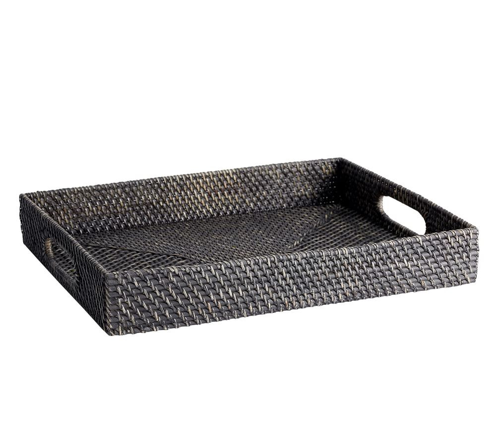 Tava Handwoven Rattan Serving Tray | Pottery Barn (US)