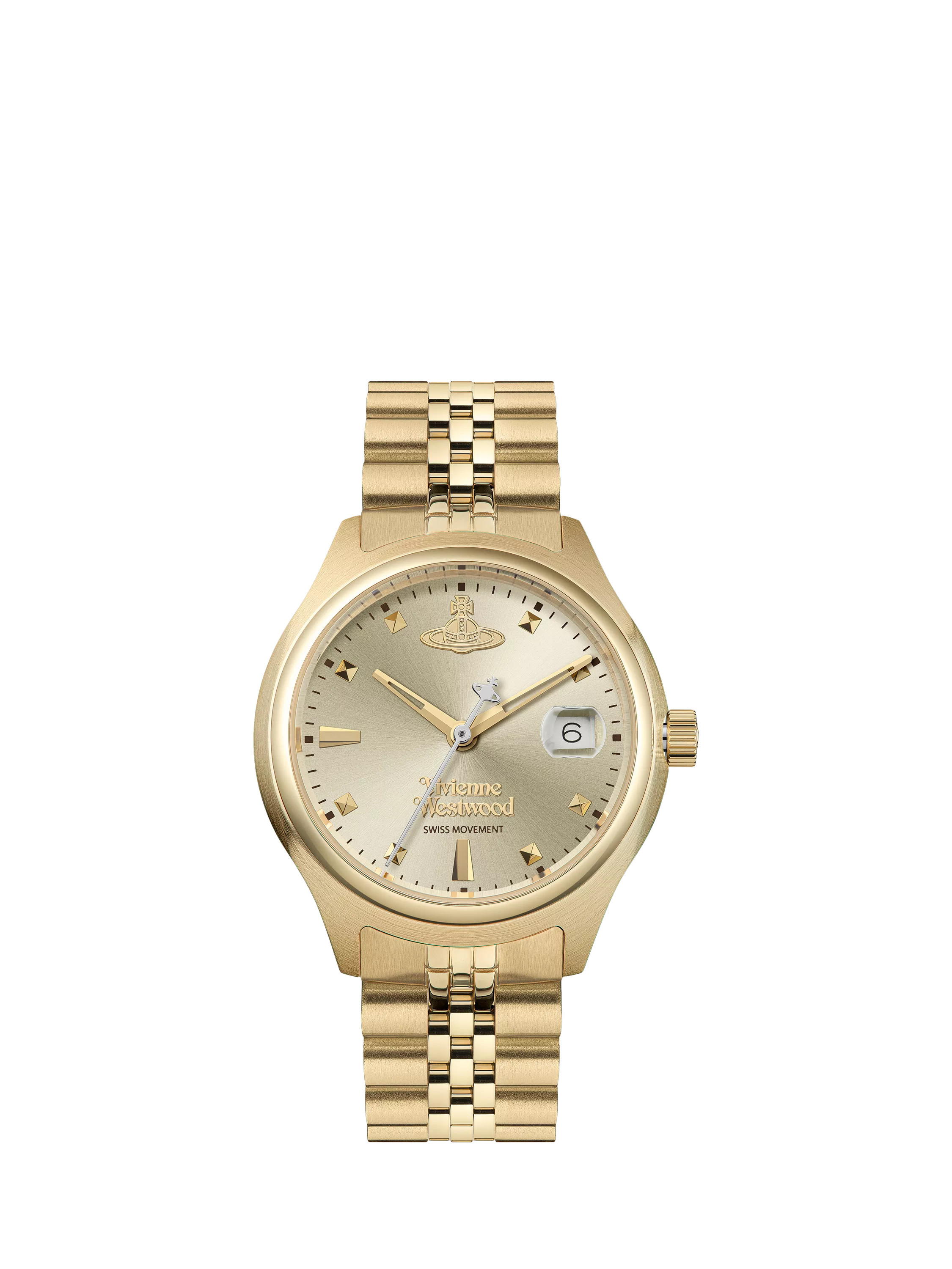Vivienne Westwood VV311CPGD Women's Bracelet Strap Watch, Gold/Champagne | John Lewis (UK)