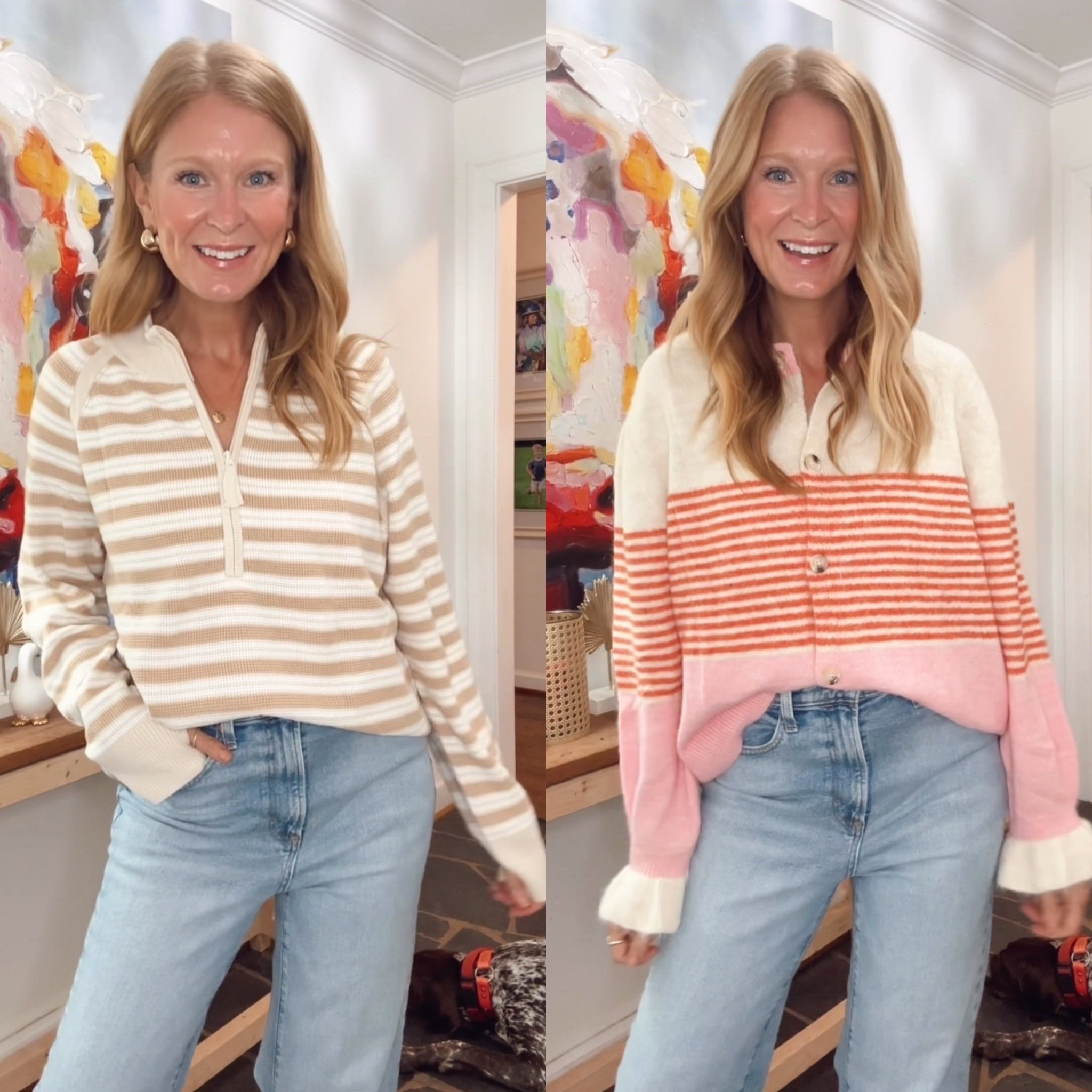 4 new must have sweaters for fall! In size L for a looser fit.