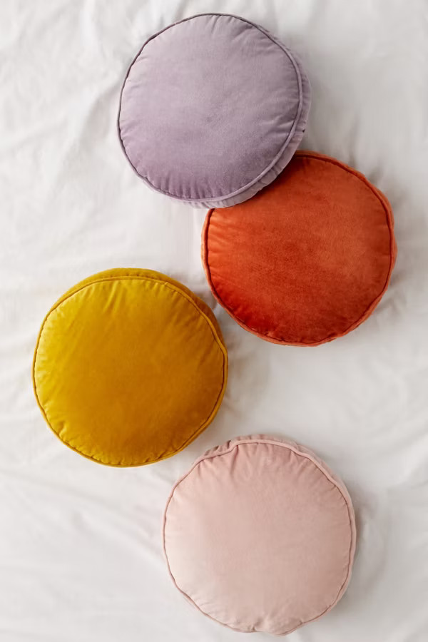 Stella Round Velvet Throw Pillow | Urban Outfitters (US and RoW)