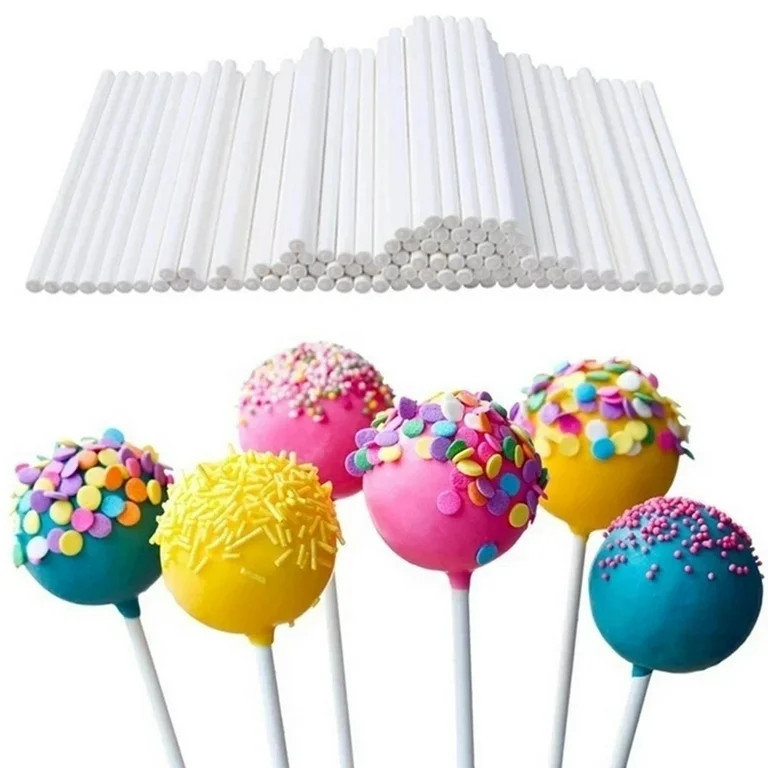 PLJFXXM 100 Count 3.9 Inch White Paper Lollipop Sticks,Cake Pop Sticks,Sucker Sticks for Cookies,... | Walmart (US)