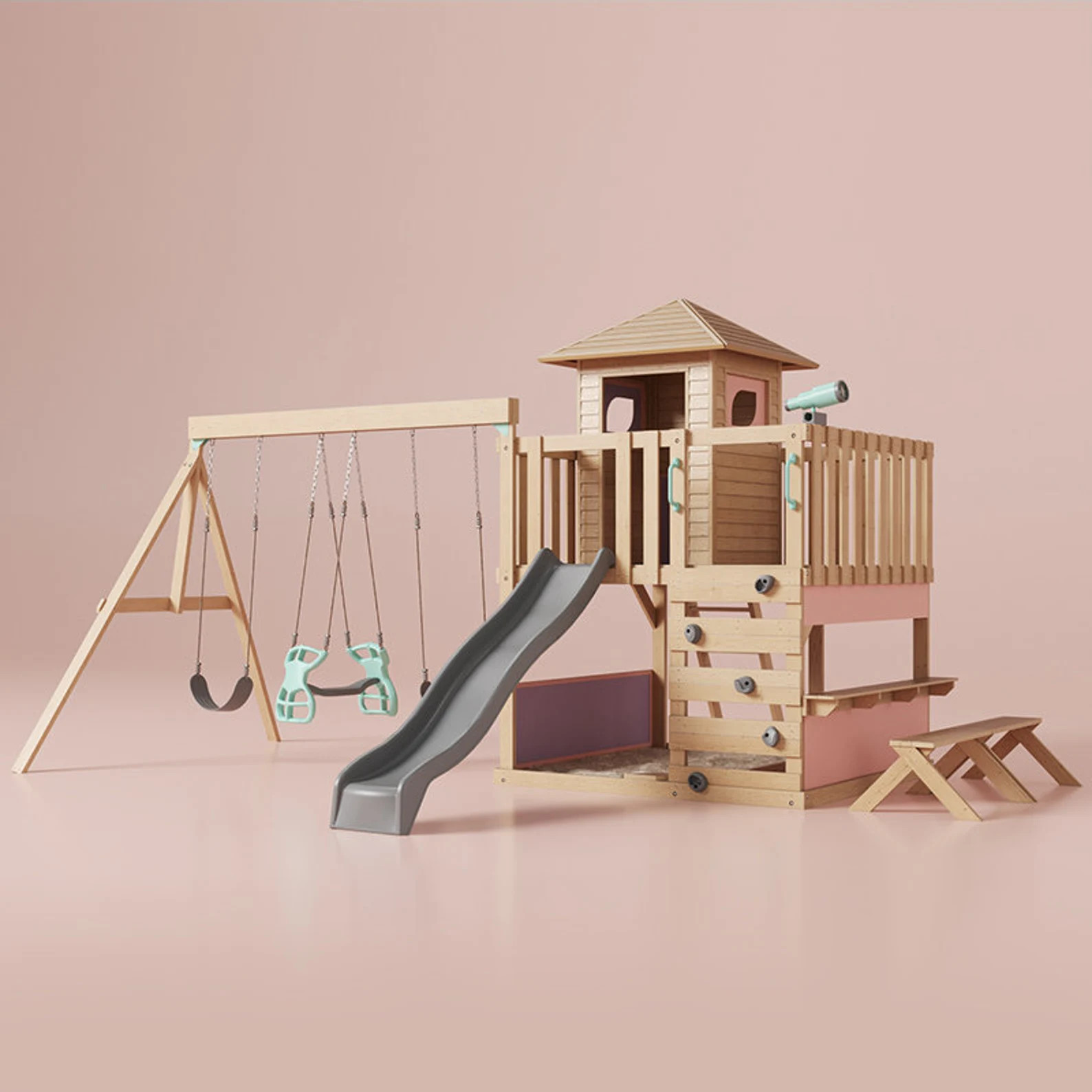 Spimbey Swing set deluxe + Play deck XXL + Play house minor | Etsy (US)