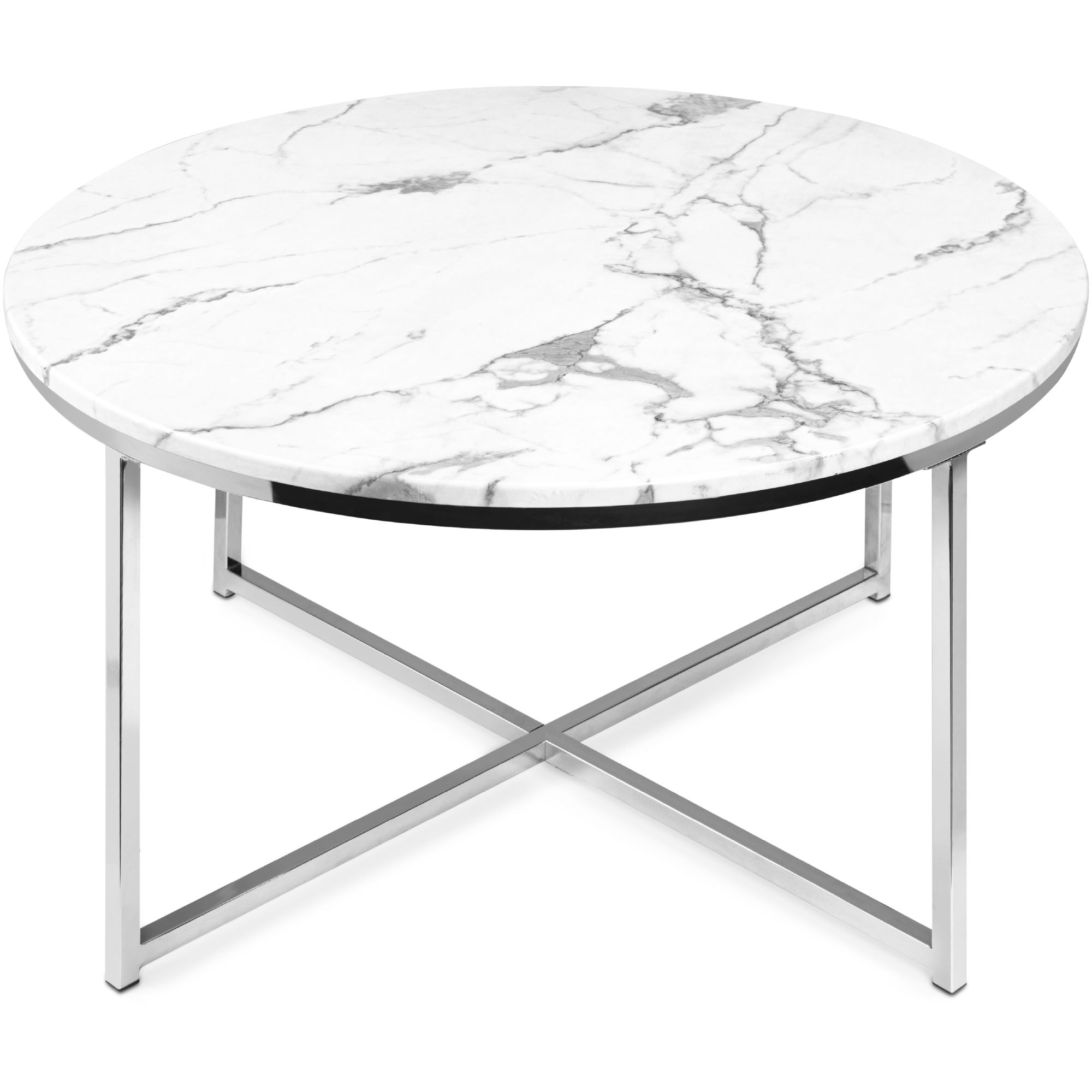 Best Choice Products 36in Faux Marble Modern Round Living Room Accent Coffee Table w/ Metal Frame -  | Best Choice Products 