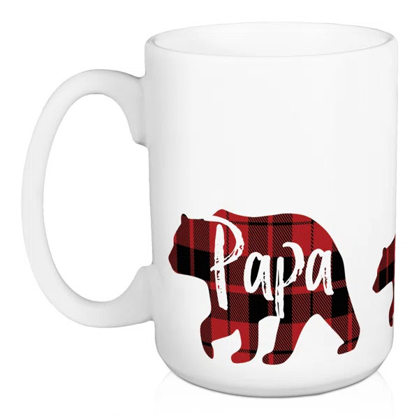 Villareal Plaid Papa Bear Coffee Mug | Wayfair North America