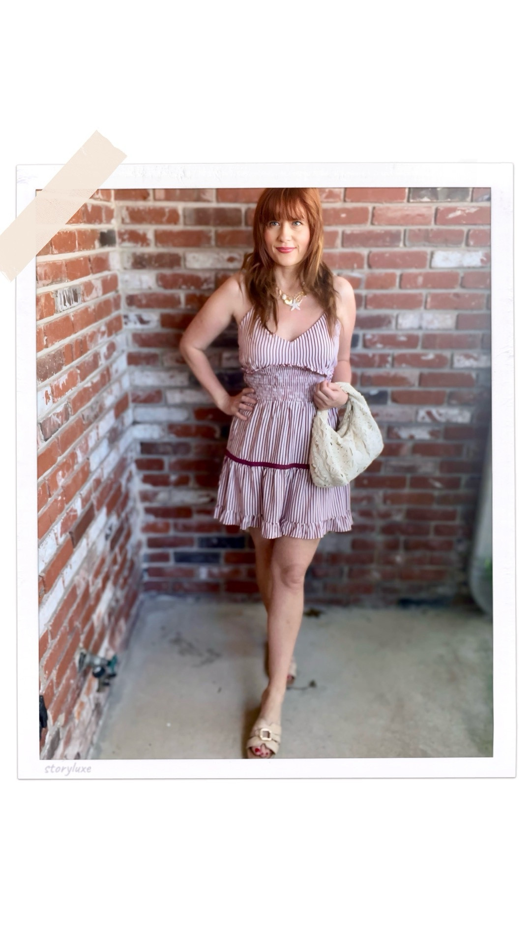 Cute summer dress from Walmart!
It’s also available in blue.
The summer necklace and sandals are also from Walmart


#LTKgrwm #LTKootd