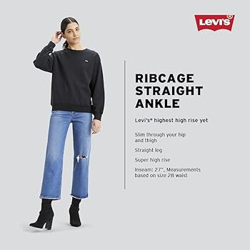 Levi's Women's Ribcage Straight Ankle Jeans | Amazon (US)
