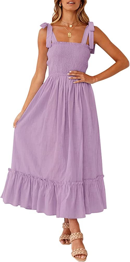 ZESICA Ruffle A Line Maxi Dress | Amazon (US)