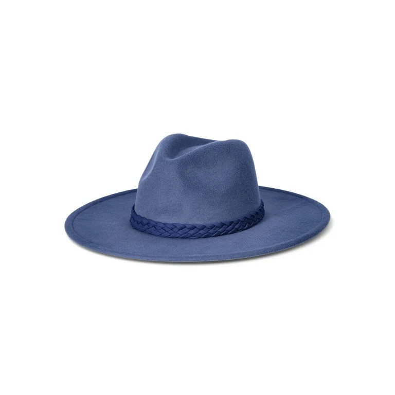 Time and Tru Women's Fedora with Braid Band, Dusty Blue | Walmart (US)