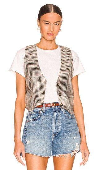 X REVOLVE Heritage Micro Vest in Beige Brick Combo | Revolve Clothing (Global)