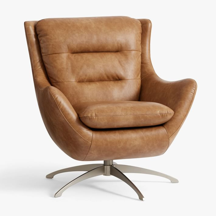Faux Leather Lennon Lounge Chair | Pottery Barn Teen