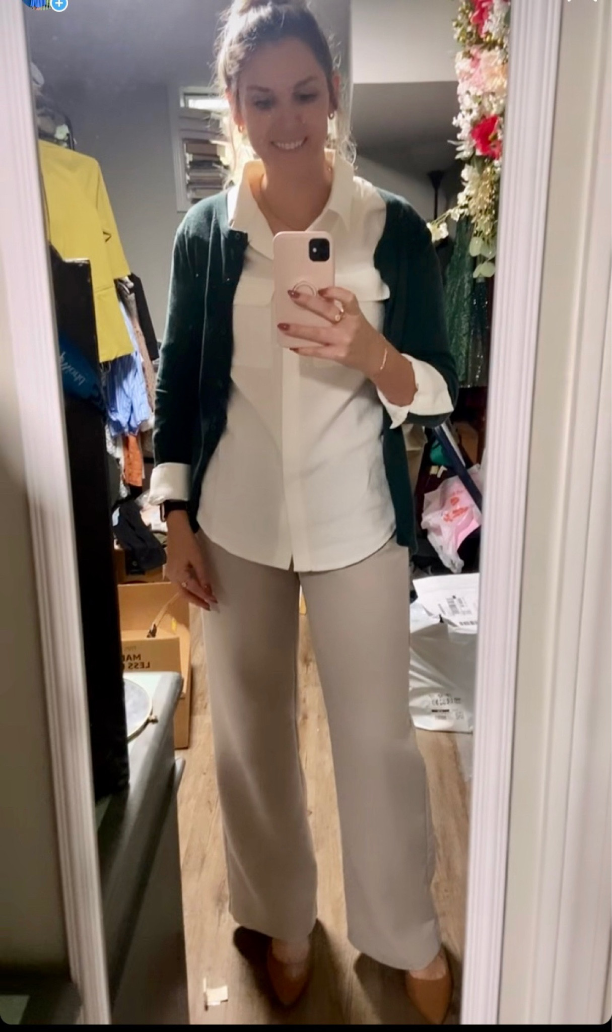 Linked what I could! The cardigan is older but you could swap with any cardigan you like. 

#LTKstyletip #LTKSeasonal #LTKworkwear