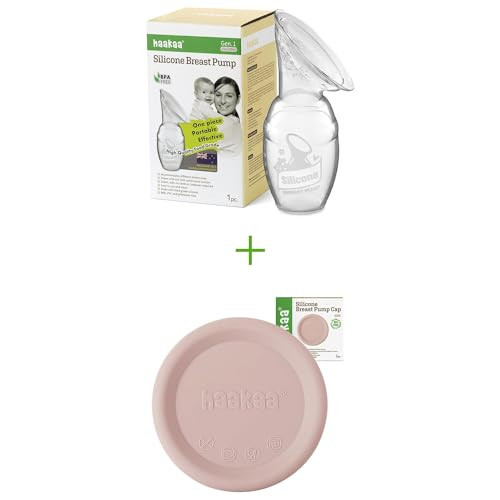 haakaa Manual Breast Pump 100ml/4oz & Silicone Cap (Blush) Combo | Amazon (US)