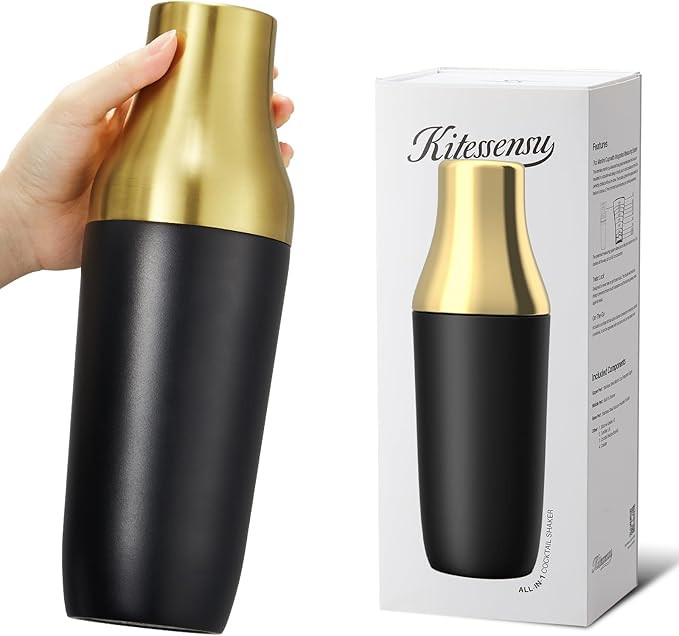 Kitessensu Hybrid Cocktail Shaker | Vacuum Insulated Stainless Steel Martini Shaker with Double W... | Amazon (US)