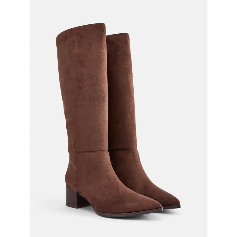 Scenario Women's Tall Block Heel Boots | Walmart (US)