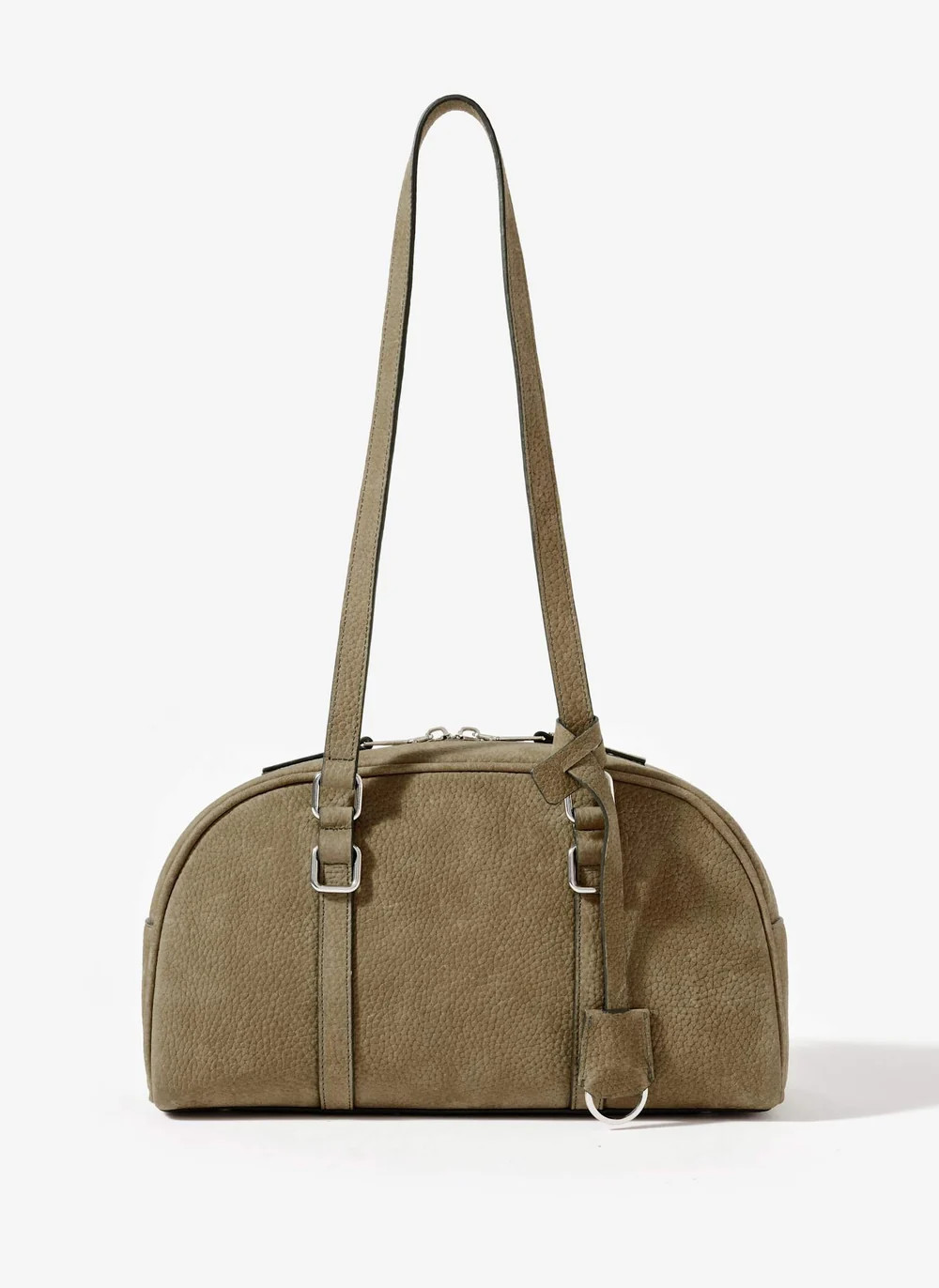 Otti Olive Green Leather Shoulder Bag | Mint Velvet - UK