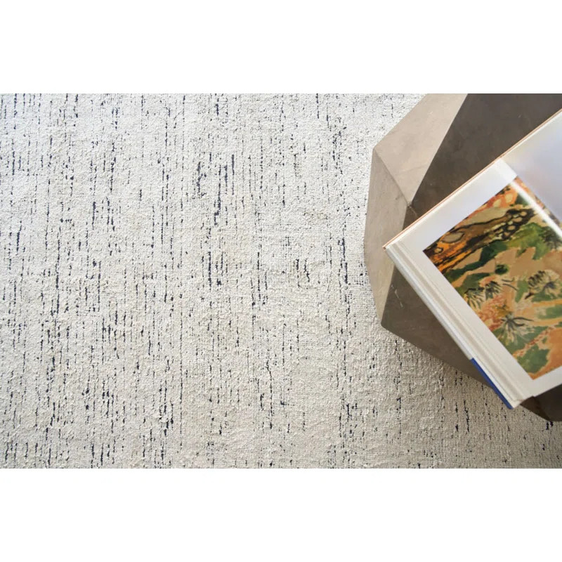 Montero Handmade Hand-Loomed Ivory/Navy Area Rug | Wayfair North America