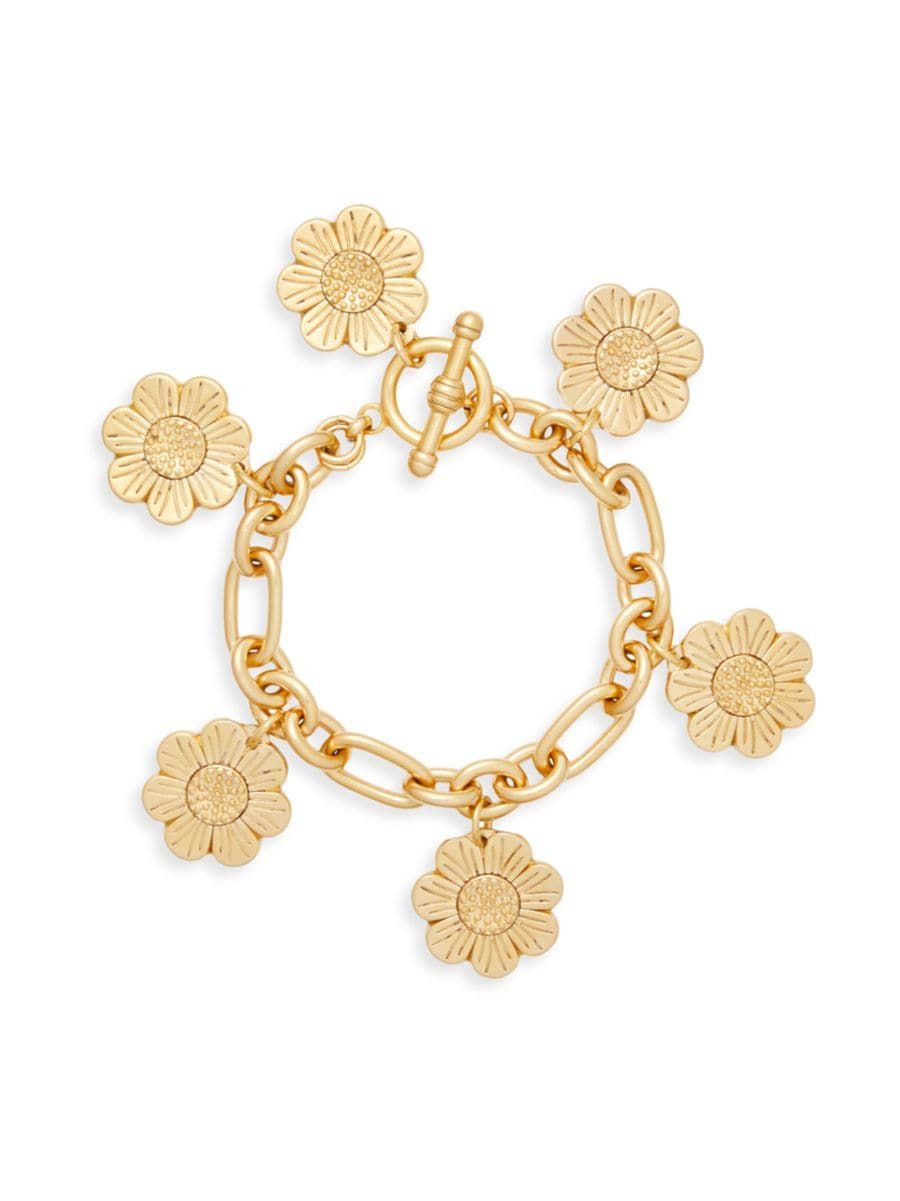 Clementine 24K-Gold-Plated Flower Bracelet | Saks Fifth Avenue