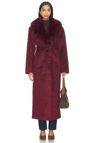 LAMARQUE x REVOLVE Tillie L Coat in Burgundy from Revolve.com | Revolve Clothing (Global)