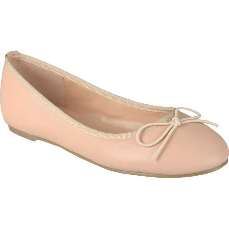 Women's Journee Collection Vika2 Ballet Flat Blush Faux Leather 8.5 M | Walmart (US)