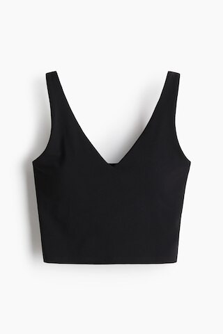 H & M - Yoga-BH mit SoftMove Lycra Medium Support - Schwarz - Sportswear | H&M (DE, AT, CH, NL, FI)