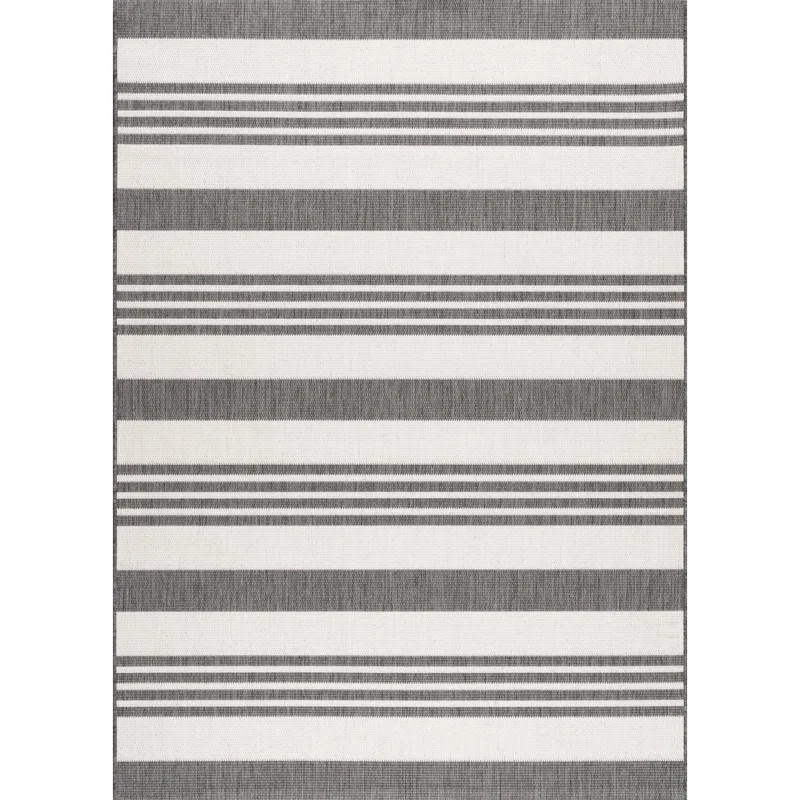 Altavista Striped Beige Indoor/Outdoor Rug | Wayfair North America