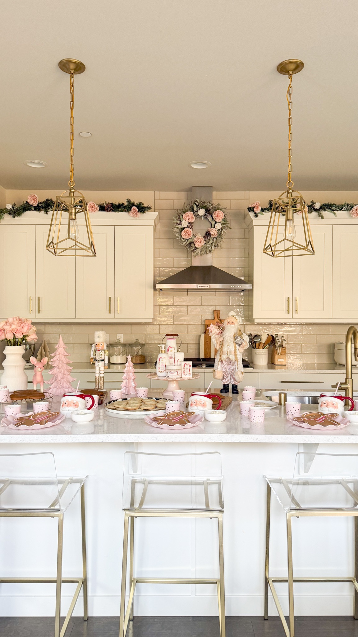 Pink cookie decorating party for my girls!

Gingerbread decorating kits, tray, Santa clous mug, sweatshirt, gingerbread plates, paper cups, cutting board, home decor, bar stool 

#LTKHome #LTKHoliday #LTKParties