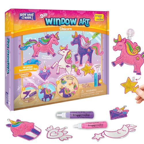 Imagimake Window Art Unicorn | Stained Glass Kit | Unicorn Girls Toys Age 6-8 | Art and Crafts for Girls 8-12 | DIY Suncatcher Kit for 5,6,7,8,9,10,11,12 Year Old Kids | Christmas Gift Ideas for Kids | Amazon (US)
