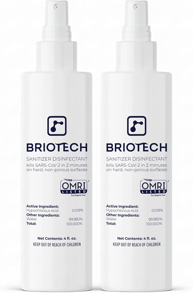 BRIOTECH Sanitizer Disinfectant Hypochlorous Spray, Kill 99.99% of Viruses & Bacteria, Control Mo... | Amazon (US)