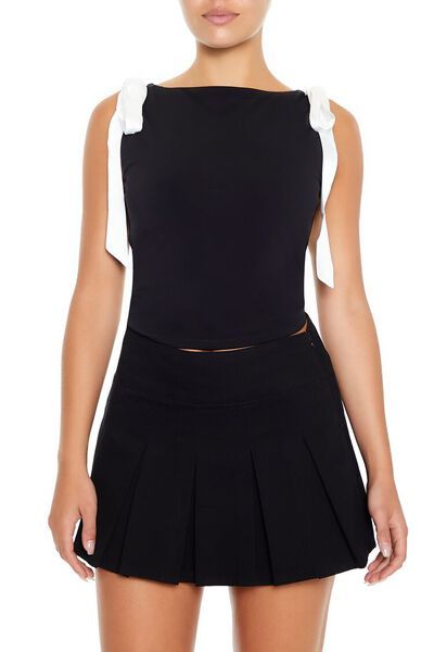 Sleeveless Satin Bow Top | Forever 21