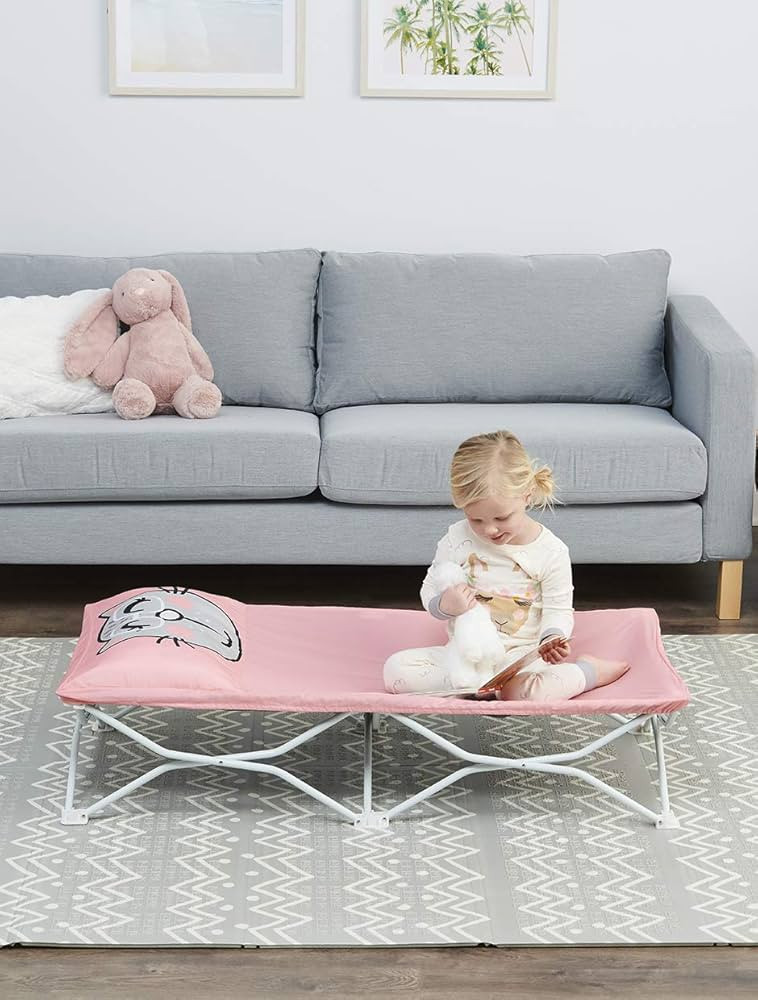 Regalo My Cot Pals Small Single Portable Toddler Bed , Cat, Pink | Amazon (US)
