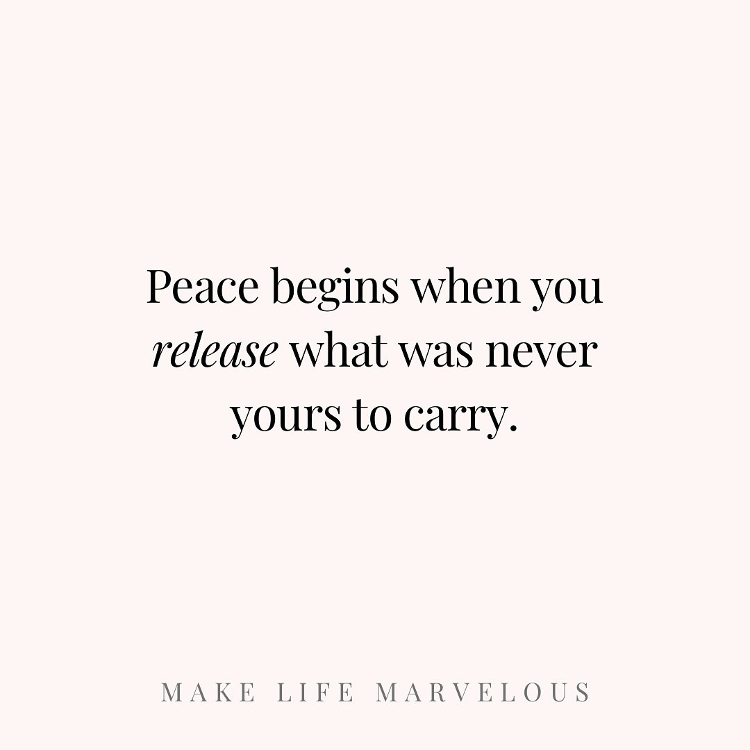 Practice letting go today. ✨

💗 Ashley

#MakeLifeMarvelous
Let go of what you cannot control, focus on what you can control, peace is precious.
