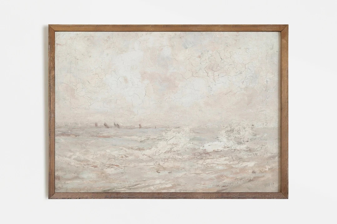 Vintage Seascape Painting | Muted Ocean Print | Minimalist PRINTABLE #403 | Etsy (US)