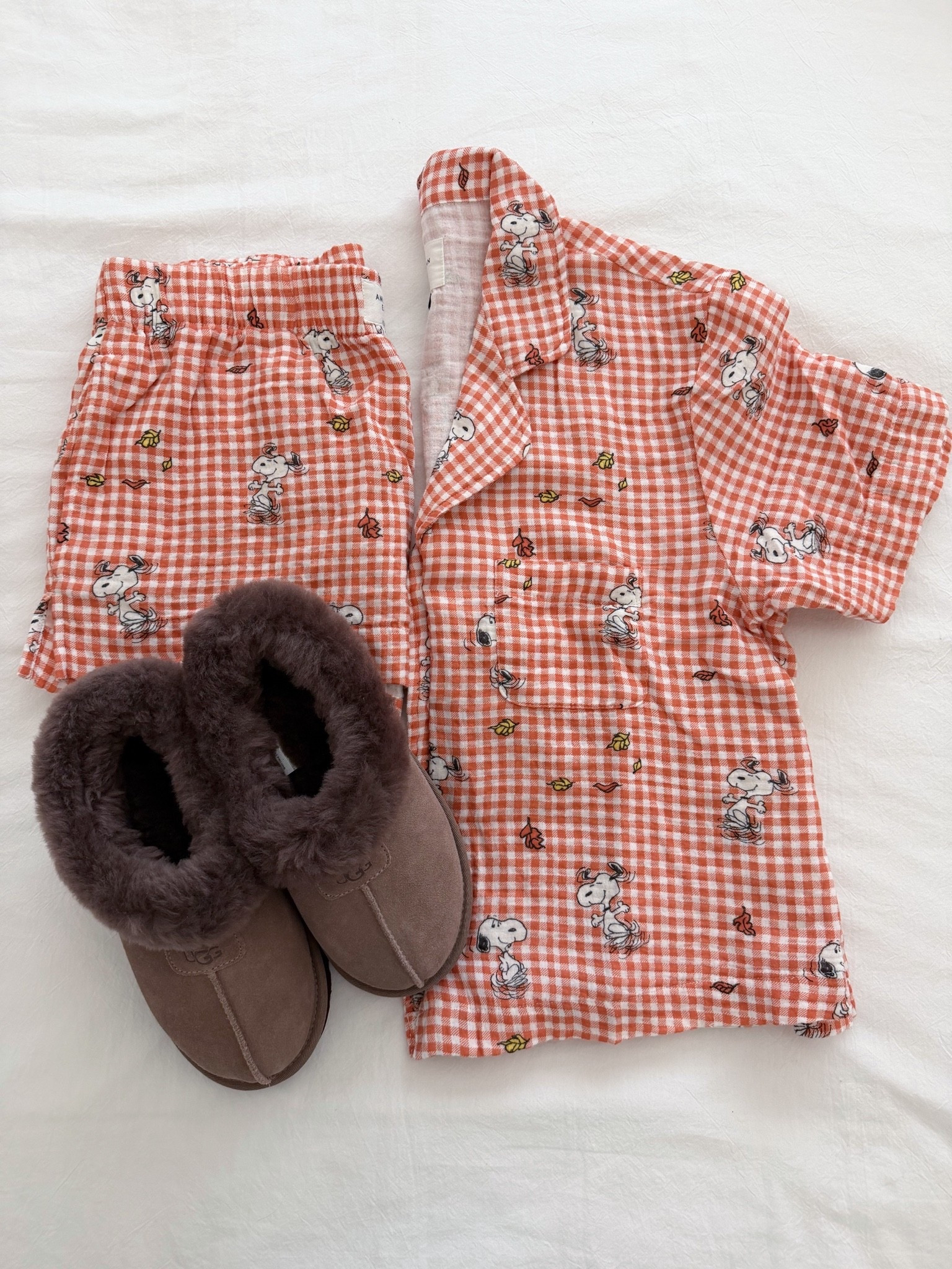 Snoopy pajamas 40% off 🧡🎃🐶 size S! 

Ugg slippers - size up if in between
