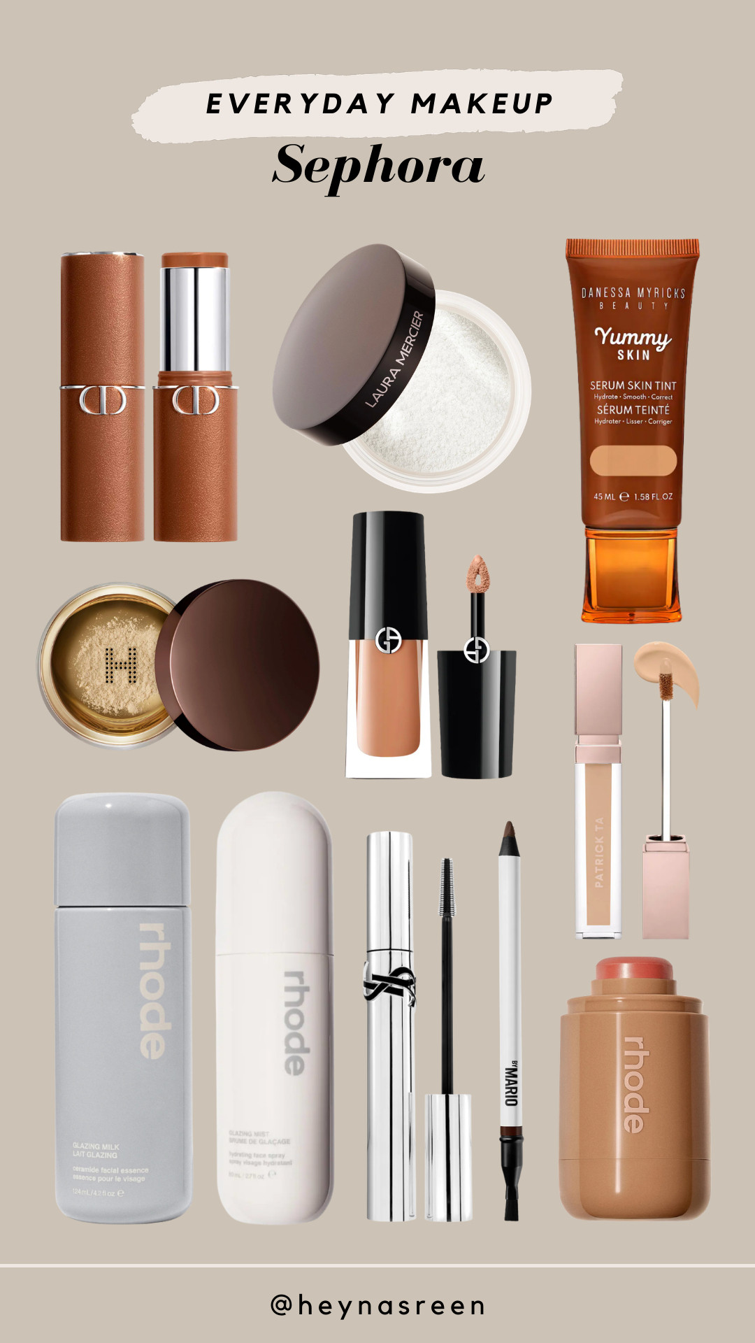 
Everyday easy & natural makeup look @sephora #sephorapartner
My shade names:
skin tint shade 6
Rhode glazing mist
Rhode glazing milk
Patrick ta concealer light golden
Rhode blush in freckle
Dior cream bronzer medium tan
Armani eye tint shade 25m
Makeup by Mario eye liner in brown

#LTKmorningroutine #LTKBeauty #LTKgrwm