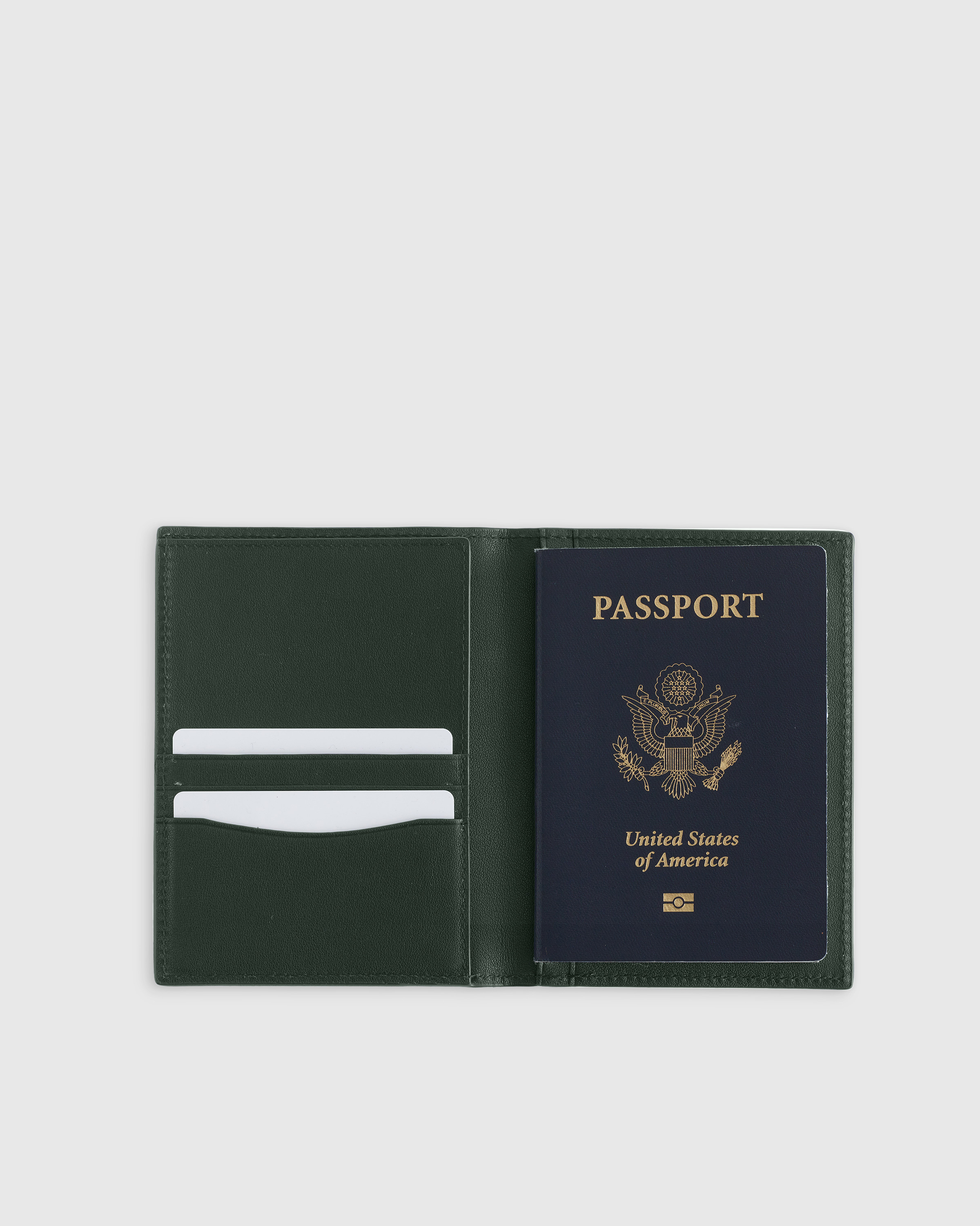 Quince | Nappa Leather RFID Blocking Passport Holder in Dark Green | Quince