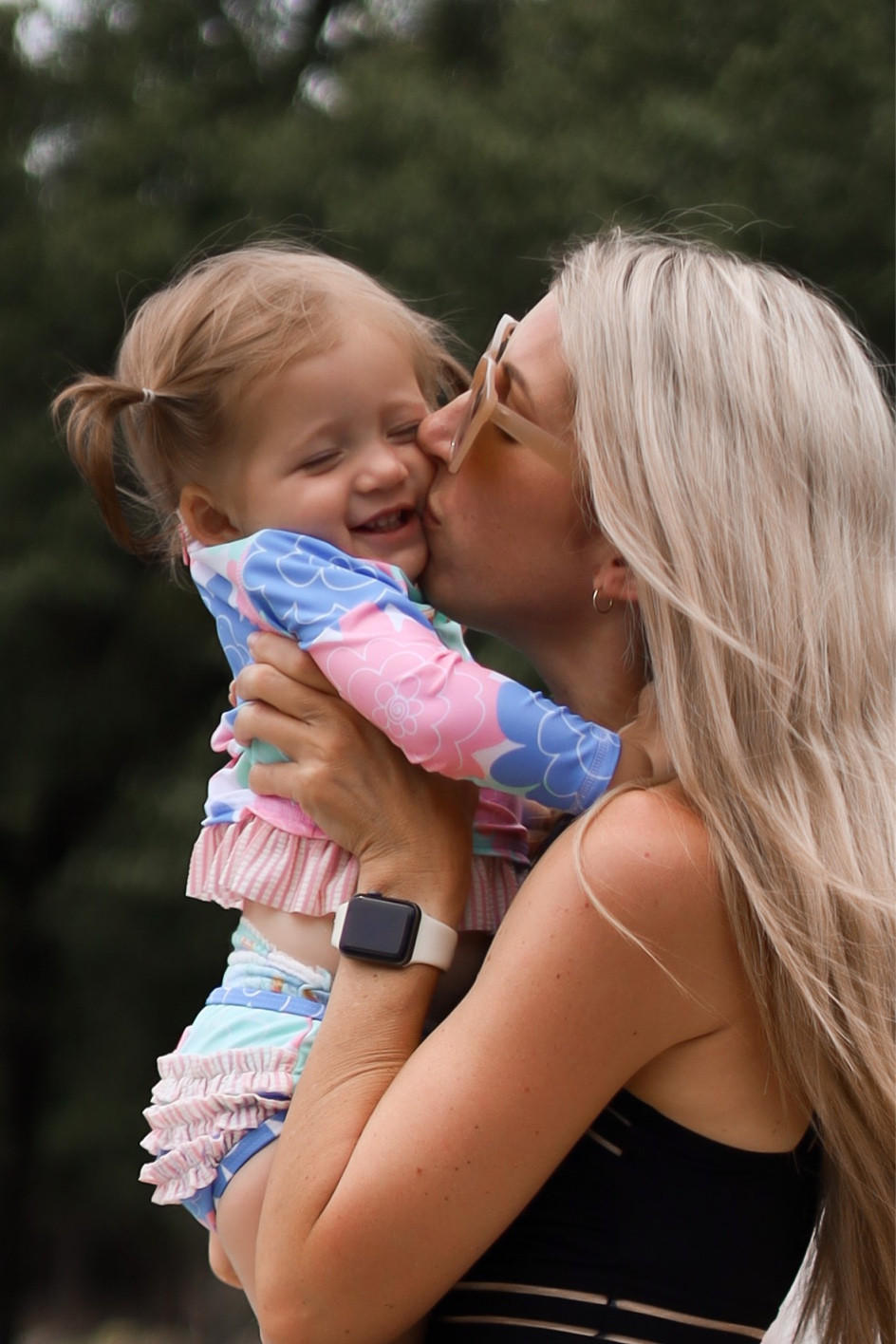 Loving both of these amazon swimsuits! Savannah’s is rufflebutts swimwear and runs true to size - very comfortable for her and I love the rash guard top. I keep packing this same black swimsuit year after year! It’s flattering on anyone and is comfortable chasing kids around. I wear size small. Amazon sunglasses, family swimwear, Amazon baby swimsuit, baby swimsuits, black swimsuits, toddler girl swimsuit, baby girl swimsuit. Callie Glass @glass_alwaysfull 

#LTKkids #LTKswim #LTKSeasonal