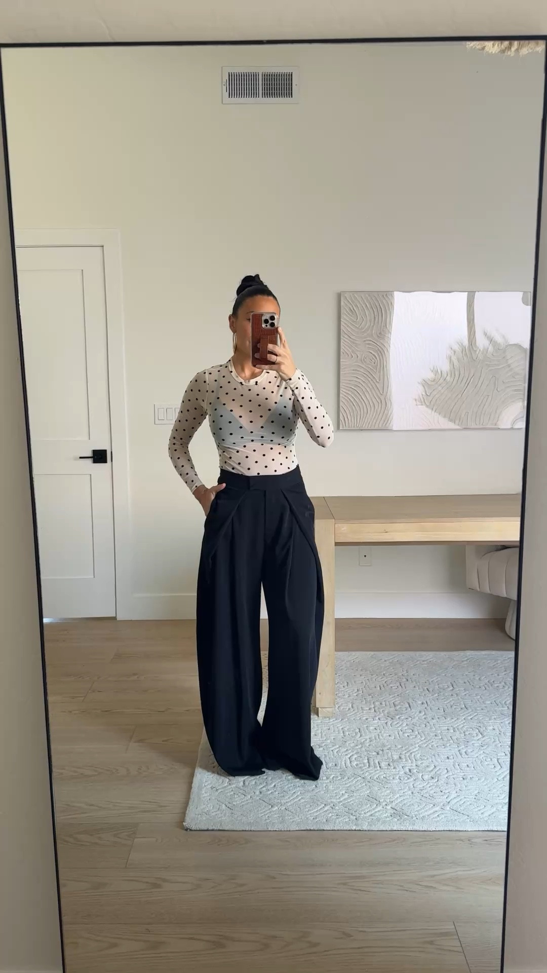 Amazon polka dot sheer top size small and Zara trousers size XS! 

Outfit idea
Spring outfit idea

#LTKSeasonal #LTKootd #LTKgrwm