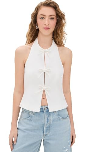 endless rose Women's Halter Tie Up Detail Top | Amazon (US)