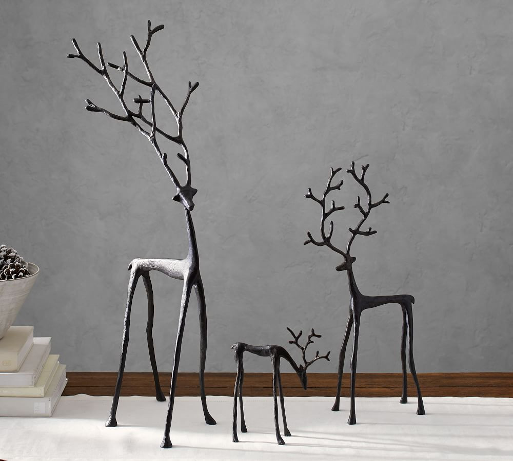 Bronze Sculpted Reindeer | Pottery Barn (US)