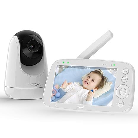 Baby Monitor, VAVA 720P 5" HD Display Video Baby Monitor with Camera and Audio, IPS Screen, 480ft... | Amazon (US)
