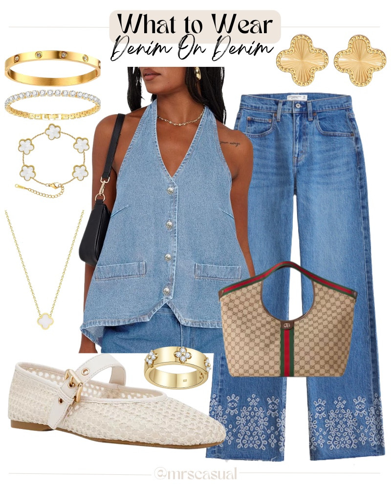 Denim on denim but make it actually flattering 👖✨ 🔗⬇️

#LTKootd #LTKSeasonal #LTKOver40