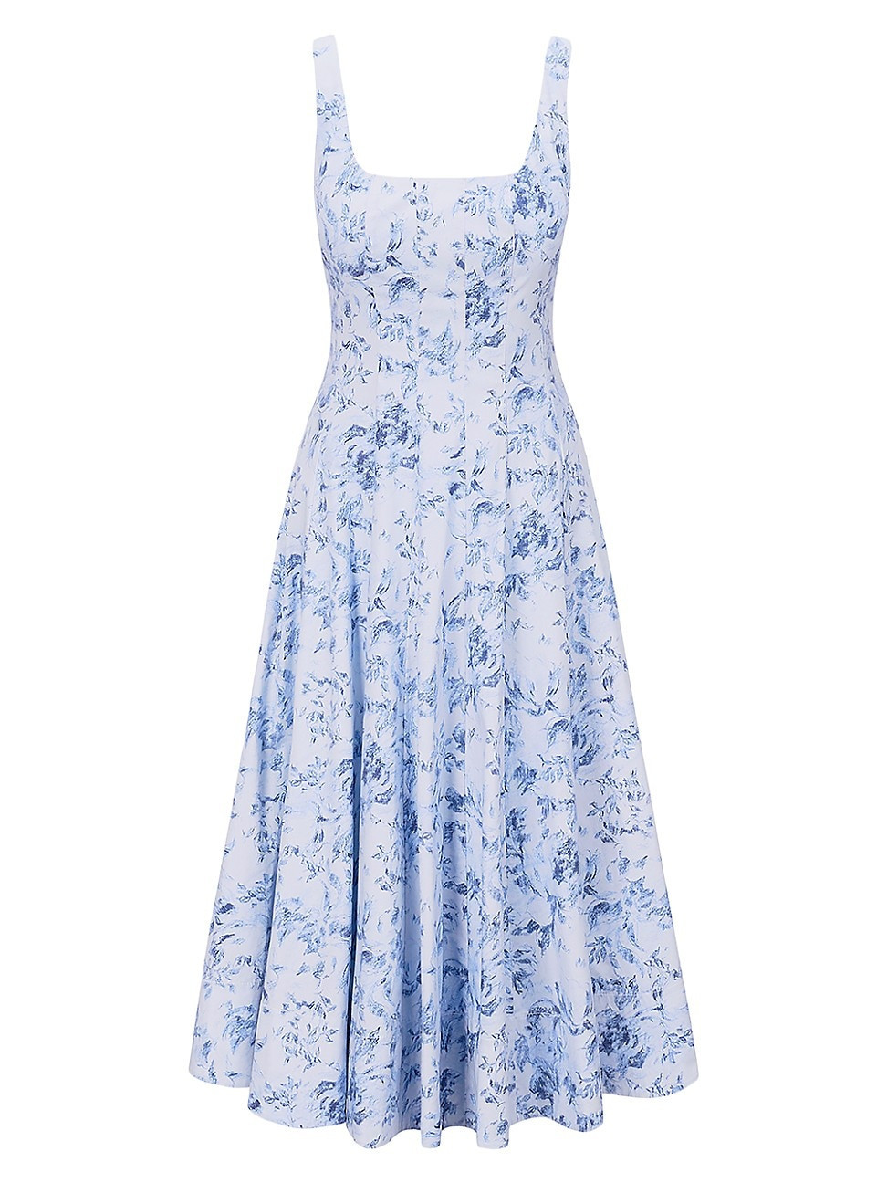 Women's Wells Floral Cotton Midi-Dress - Periwinkle Sketchbook Floral - Size 0 | Saks Fifth Avenue