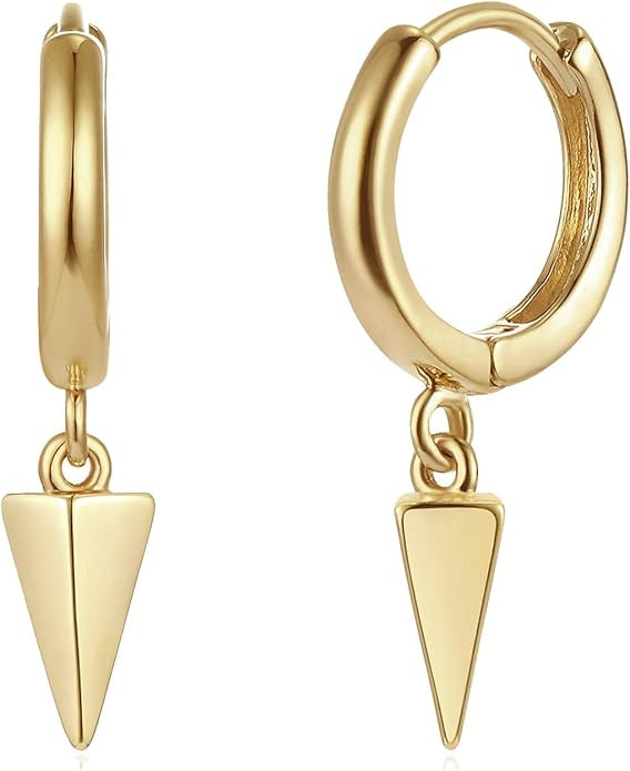 MYEARS Women Gold Huggie Hoop Earrings Dangle Drop 14K Gold Filled Small Boho Beach Simple Delica... | Amazon (US)