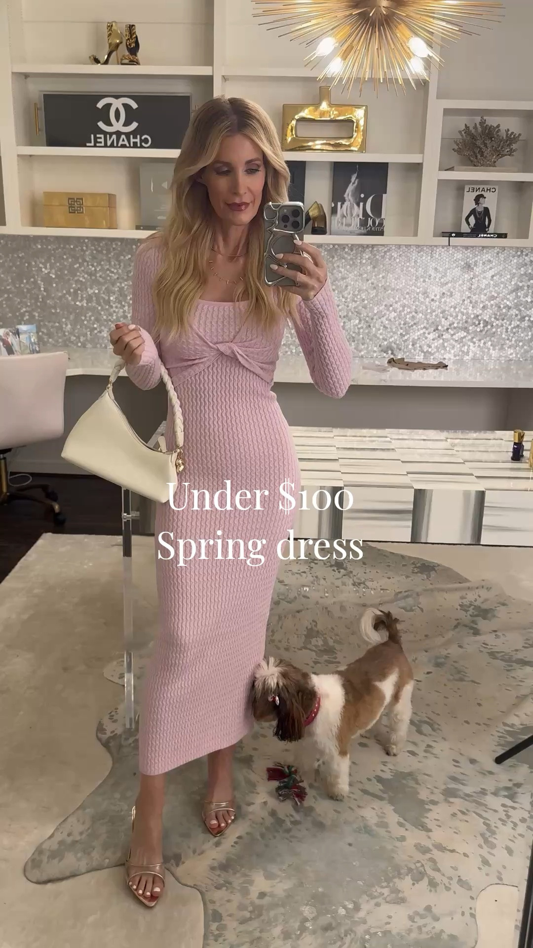 Sale alert on this chic spring dress 💕 — this pale pink sweater dress set is so flattering and perfect for date night or a girls night out. The two-piece design with the tank dress and shrug makes it feel elevated and versatile, and it’s currently 25% off 🙌 I’m wearing an XS and it fits TTS (size up if you want a looser fit).  

 

#LTKootd #LTKSeasonal #LTKOver40
