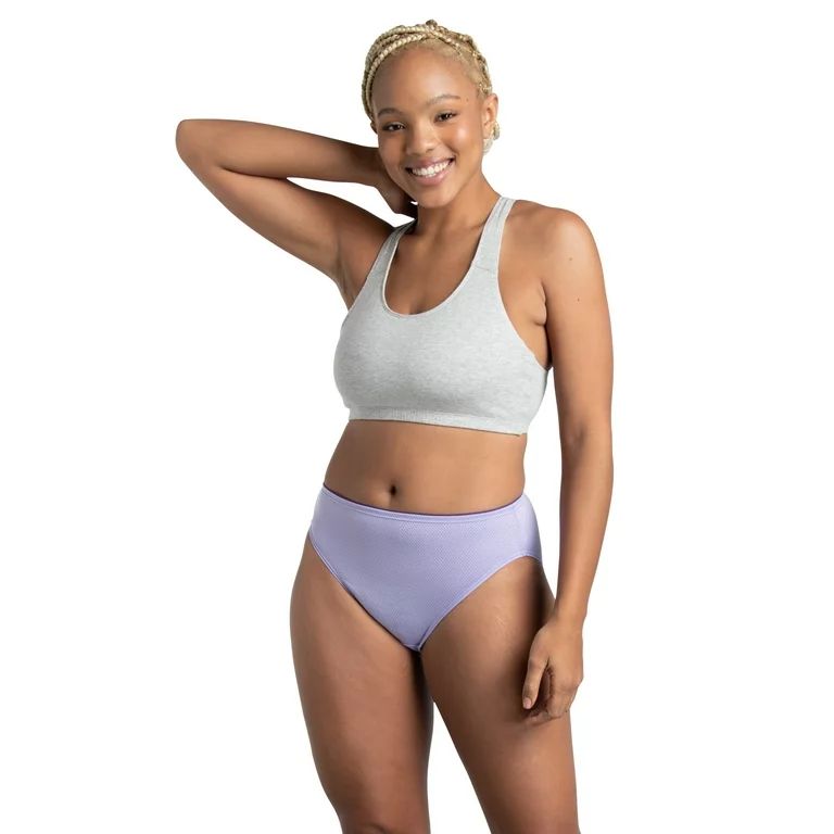 Fruit of the Loom Women's Breathable Micro-Mesh Hi Cut Underwear, 6 Pack | Walmart (US)