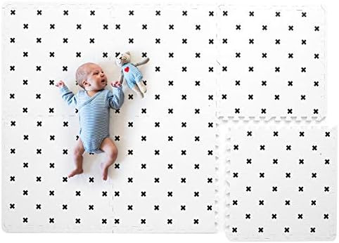 Extra Large Baby Foam Play Mat - 4FT x 6FT Non-Toxic Puzzle Floor Mat for Kids & Toddlers (White wit | Amazon (CA)